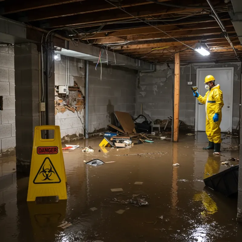 Flooded Basement Electrical Hazard in Meridian Station, MS Property